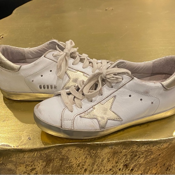 GOLDEN GOOSE Superstar sneakers . White and Gold. Size 36. - Picture 3 of 8